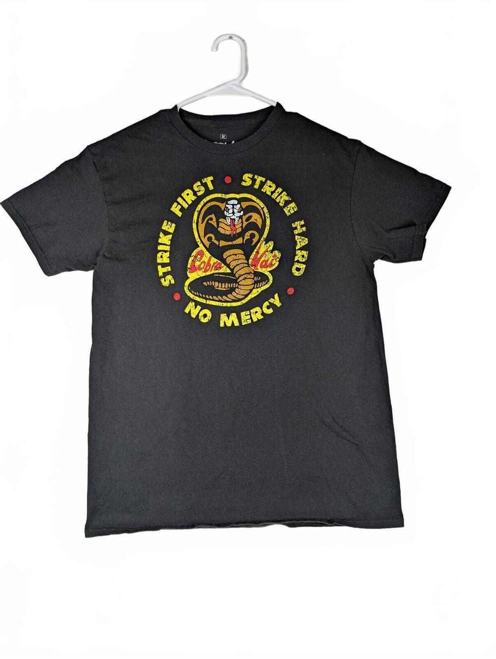 Ripple Junction Cobra Kai Strike First Graphic Logo T-Shirt Black Mens Medium